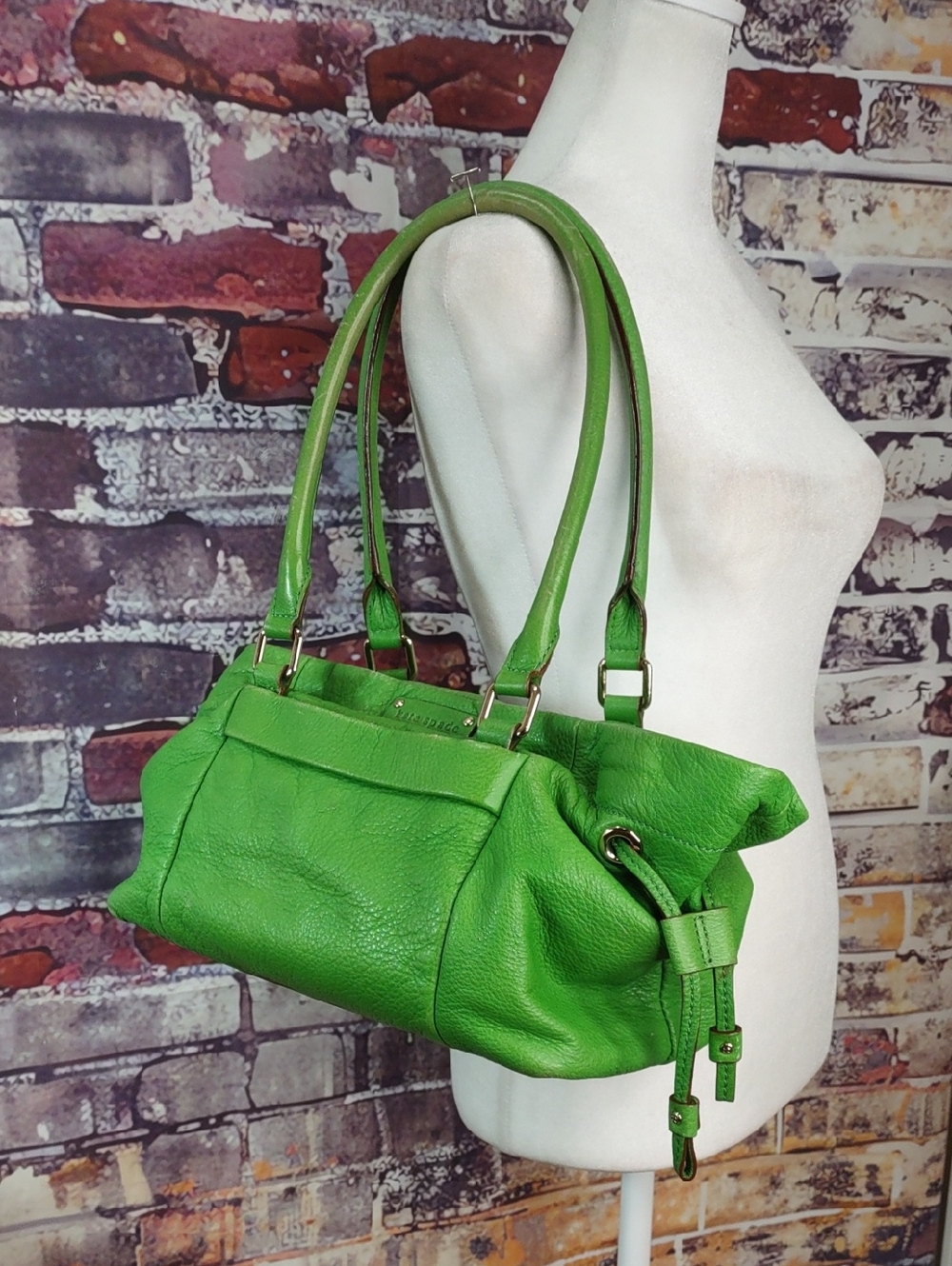 Kate Spade "Stevie" Pebbled Leather Satchel Bag
